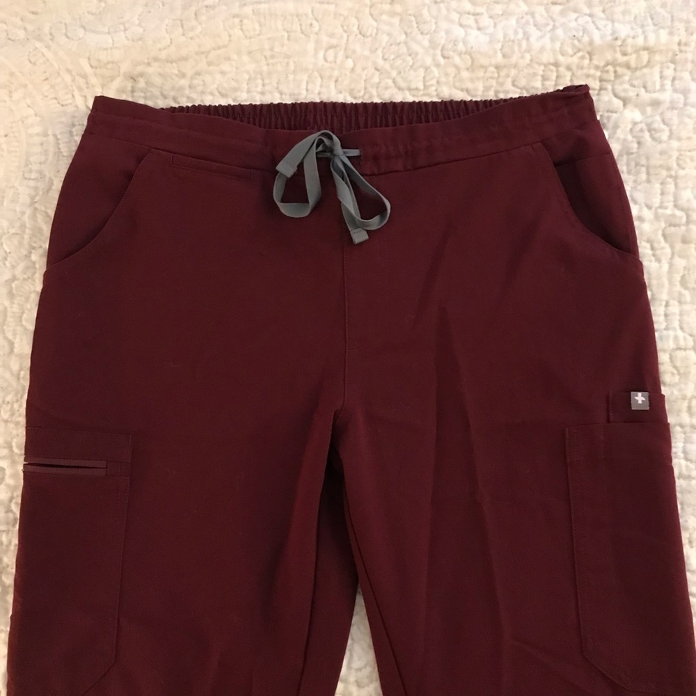 Figs maroon yola scrub pants